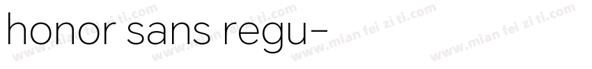 honor sans regu字体转换